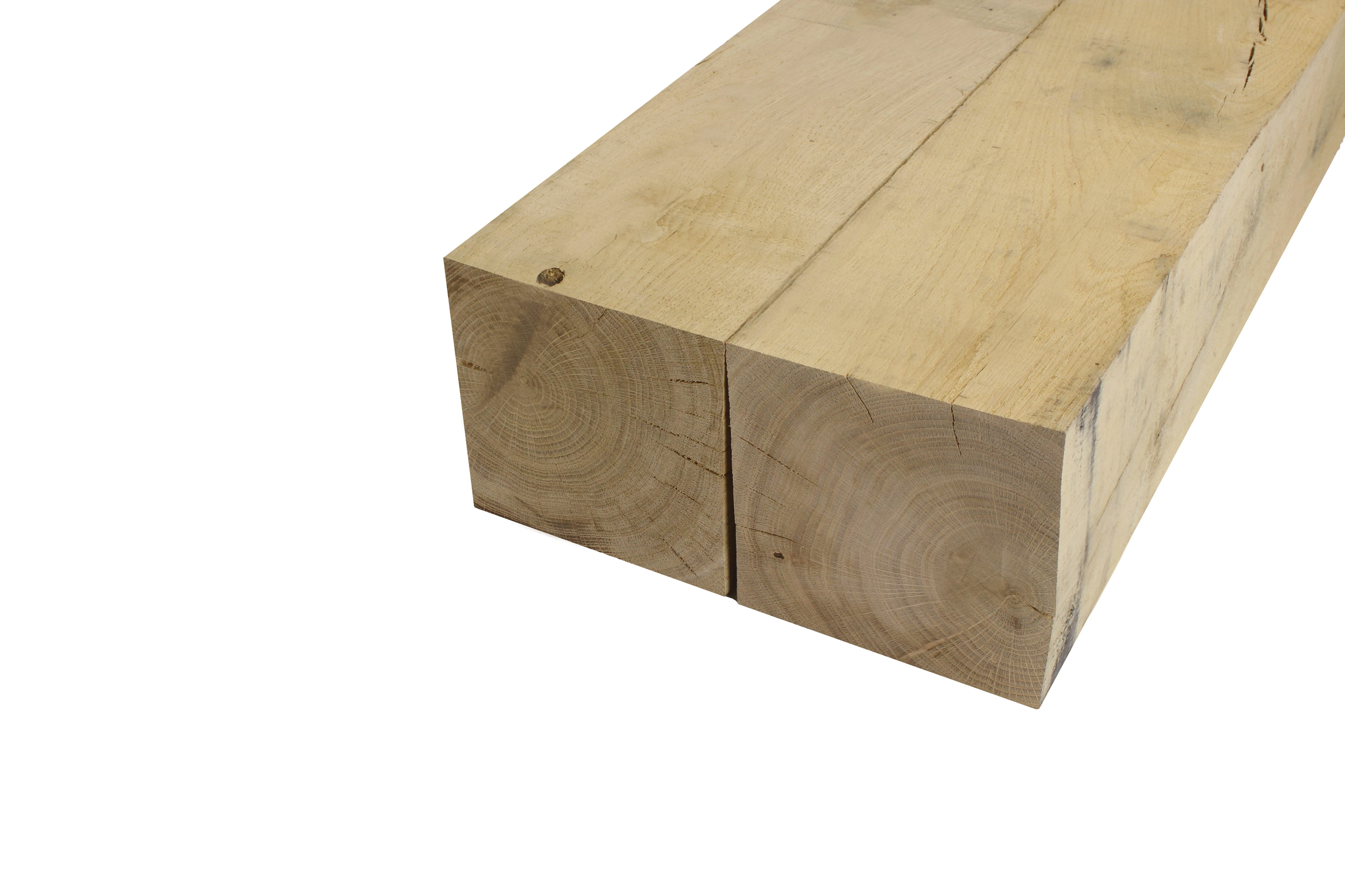 Eiken Paal 12 x 12 cm (120 x 120 mm) - Lengte 300 cm OP = OP - Afbeelding 3